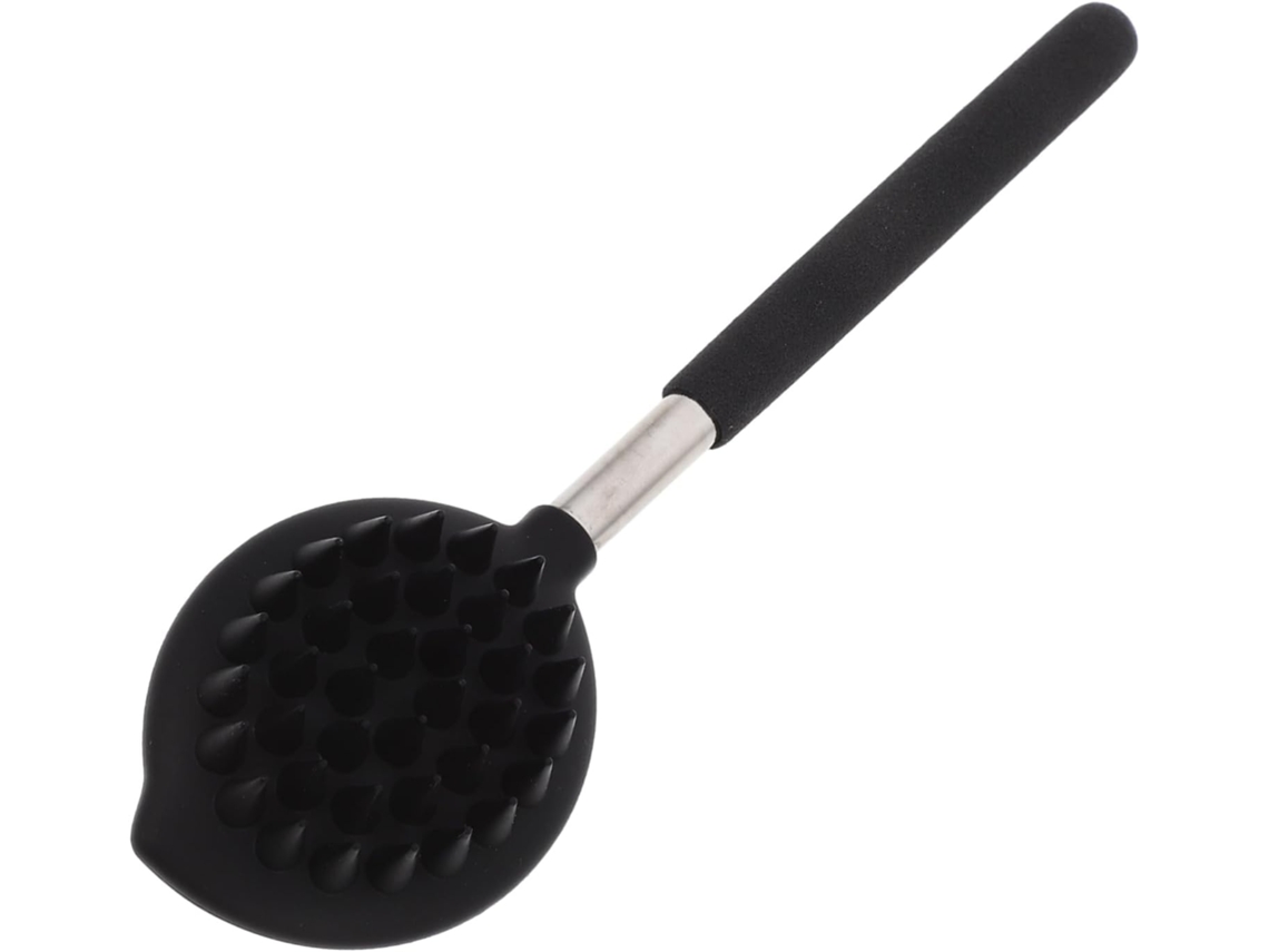 Lurelia Acessório De Duche Com Escova De Silicone Para Banho, Cabo Longo, Dupla Face E Pega Ergonómica, Uso Diário Confortável