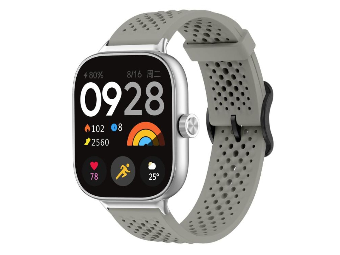 Bracelete para Xiaomi Band 9 Pro / Redmi Watch 6 / 5 XIAOMOYU em Silicone Respirável com Fivela de Aço Preta Cinza Titânio