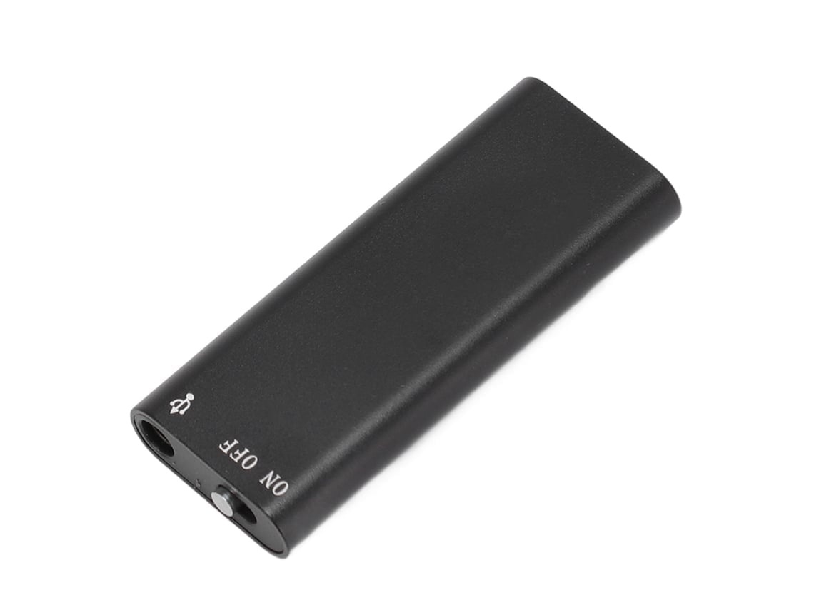 Lurelia Gravador De Voz Digital 16gb Com Redução De Ruído, Reprodução Mp3, Recarregável Para Reuniões, Palestras - Preto