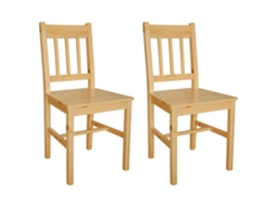 Vidaxl Cadeiras De Jantar 2 Pcs Madeira De Pinho
