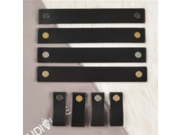 Puxador De Couro Preto, Modelo Simplicity, Para Armário, Gaveta, Porta, 96 128 160mm, Para Móveis De Cozinha, 1 Peça Cor
