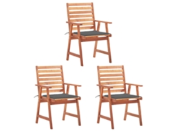 Outdoor Chair, Outdoor Chairs Vidaxl Antracite Madeira De Acácia (n/a)