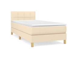 Box Spring Bed, Box Spring Beds Vidaxl Creme Tecido (90 X 200 Cm)