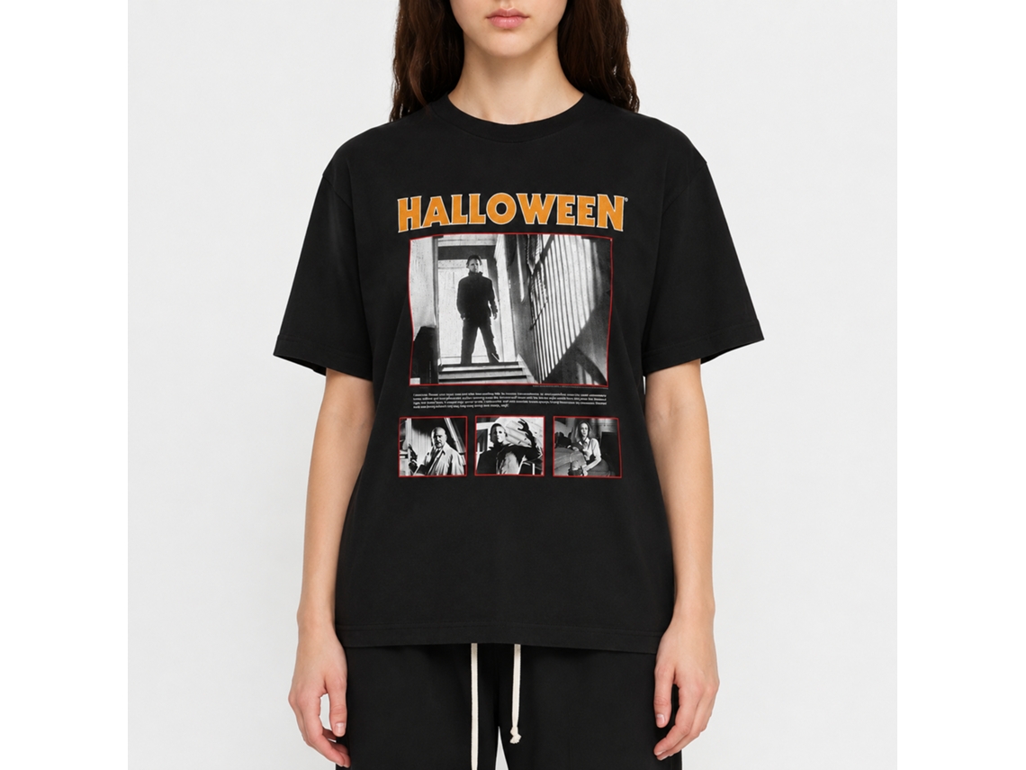 Rockinstone Halloween Pics And Quote Black Adult T-shirt Size:s