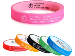 Missnana Pulseira De Identificação Personalizada Com Alerta Médico Gravado Em Ambos Os Lados