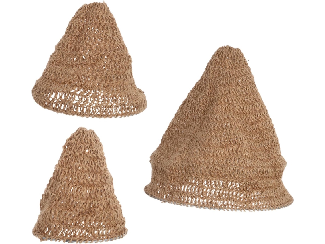 Conjunto de 3 Peças de Decoração Suspensa em Corda Trançada, Difusor de Luz Suave Artesanal em Juta Natural para Restaurantes. SFUSHOS