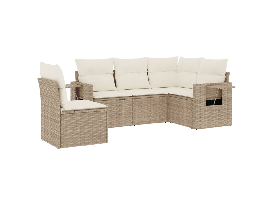 Garden Sofa Set, Garden Sofa Sets Vidaxl Bege Rattan / Vime (n/a)