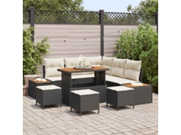 Vidaxl Conjunto De Sofá De Jardim 9 Unid. 8-número De Lugares