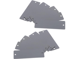Conjunto De 10 Placas Retangulares De Metal Em Aço Inoxidável