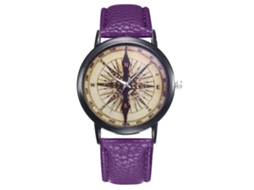 Relógio de quartzo masculino Zhoulianfa T425 com pulseira de PU (roxo)