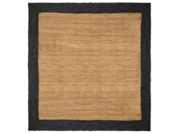 Conjunto 1 Tapete Moderno Vidaxl Cinzento Escuro Juta (200 X 200 Cm)