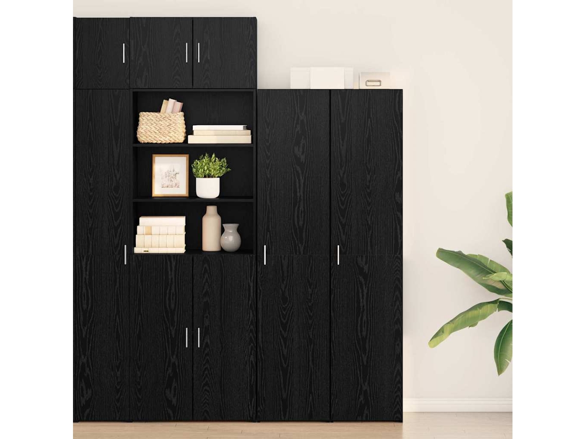 Vidaxl Buffê Carvalho Preto 40 X 42,5 X 185 Cm