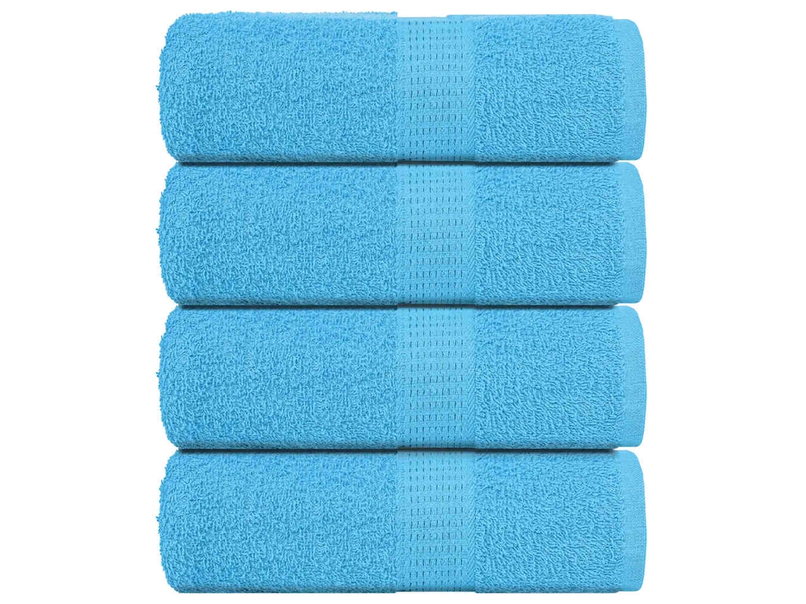 Vidaxl Toalhas De Bidé Frogn 4 Pcs 30x50 Cm 360 G/m² Turquesa