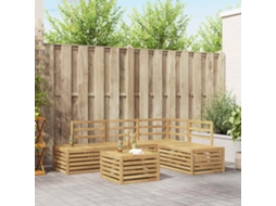 Vidaxl Conjunto De Sofás Para Exterior 5 Peça Branco