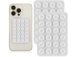 Capa De Celular Com Ventosa De Silicone E Suporte Integrado, Suporte Antiderrapante Para Celular Com Função Mãos-livres (branca)