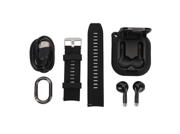 Relógio Inteligente 2 Em 1 Com Fones De Ouvido Tela Tft 2.01 Polegadas Chamada Bluetooth Contador De Passos