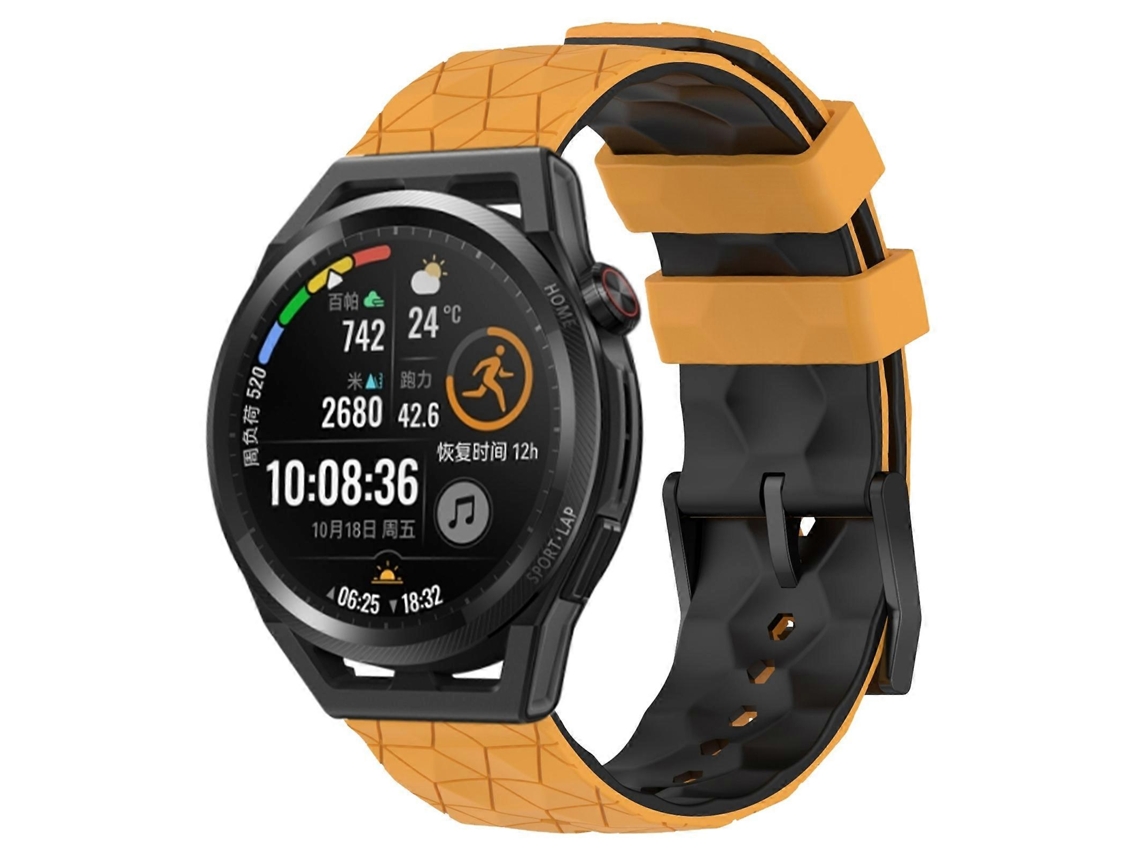 Pulseira De Silicone Bicolor Com Estampa De Futebol Para Huawei Watch Gt Runner 22mm
