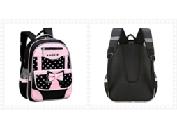 Mochila Escolar Com Vários Bolsos, Grande Capacidade, Linda Mochila Escolar Com Laço Para Meninas Olysi Shop