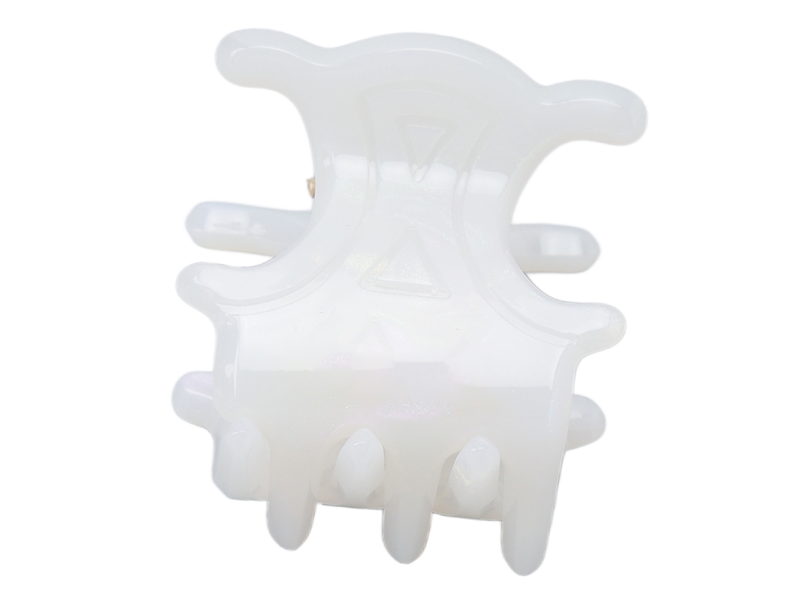 2026 pinza Pequeña para Cabelo com Aperto Forte, Bordas Arredondadas, Mini Claw Clip Elegante e Colorido Branco