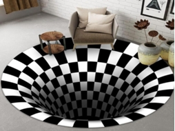 Lurelia Tapete 3 Infantil Antiderrapante Absorvente Macio Preto Branco R238