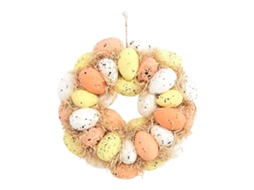 Laxiscreed Coroa De Páscoa Personalizável De 26cm Com Ovos E Base De 19,5cm Para Decoração Festiva