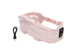 Máscara Ocular Bt Música Dormir Rosa Ultra Fina