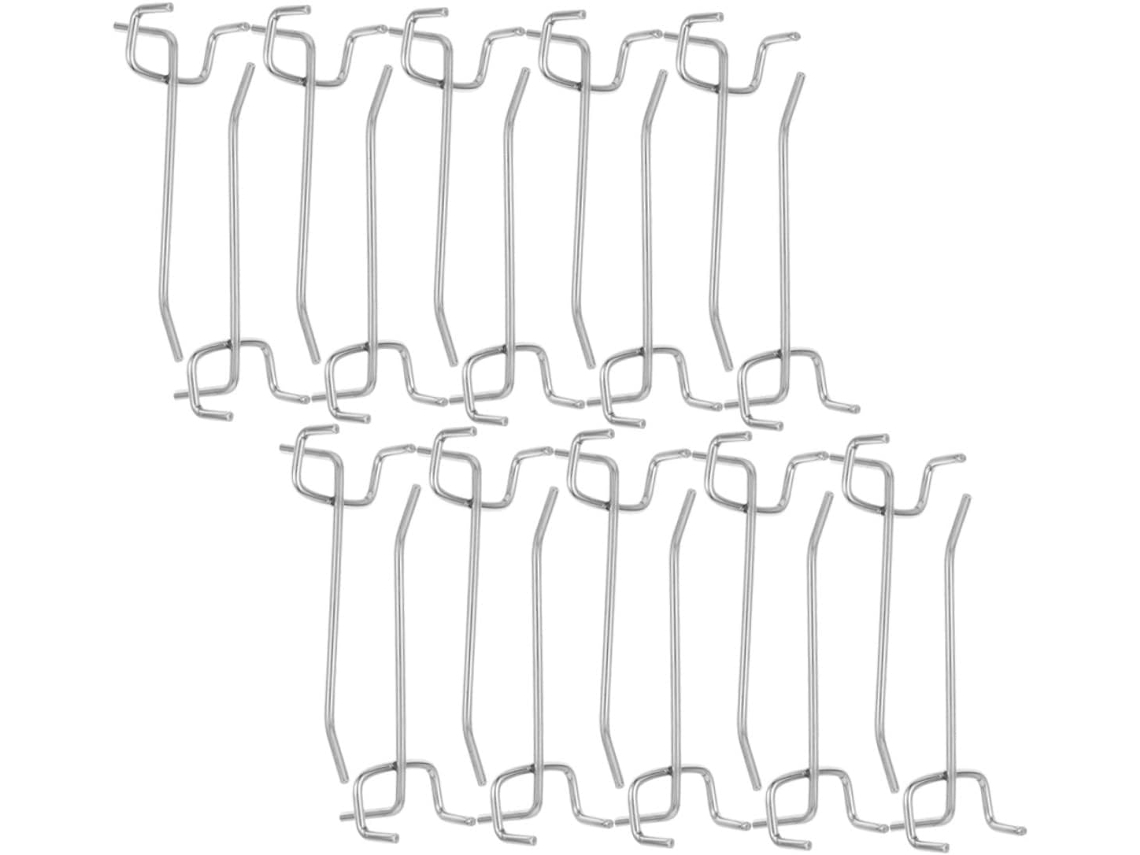 Ganchos De Ferro Para Painel Perfurado 3,2 A 15 Cm, 20 Peças, Suporte