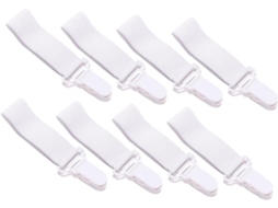 Nuobesty Alfinetes Lençol Antiderrapantes, 16 unidades, Tiras Elásticas Ajustáveis para Fixar Lençóis, Alfinetes