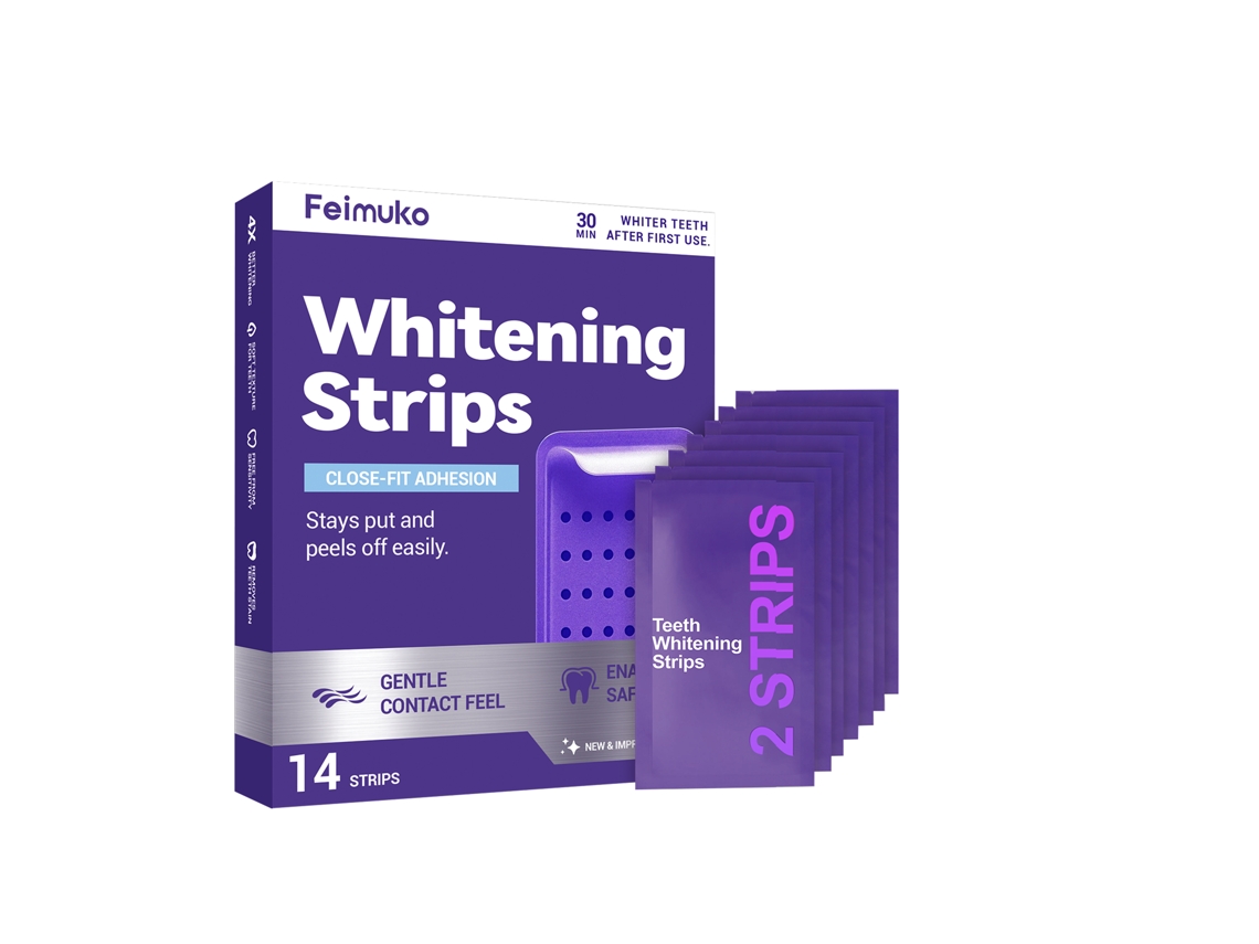 Fitas Branqueadoras Dentais Purple Shine - Fáceis De Utilizar, Portáteis, Adequadas Para Uso Diário E Doméstico, Proporcionando Uma Higiene Oral Suave