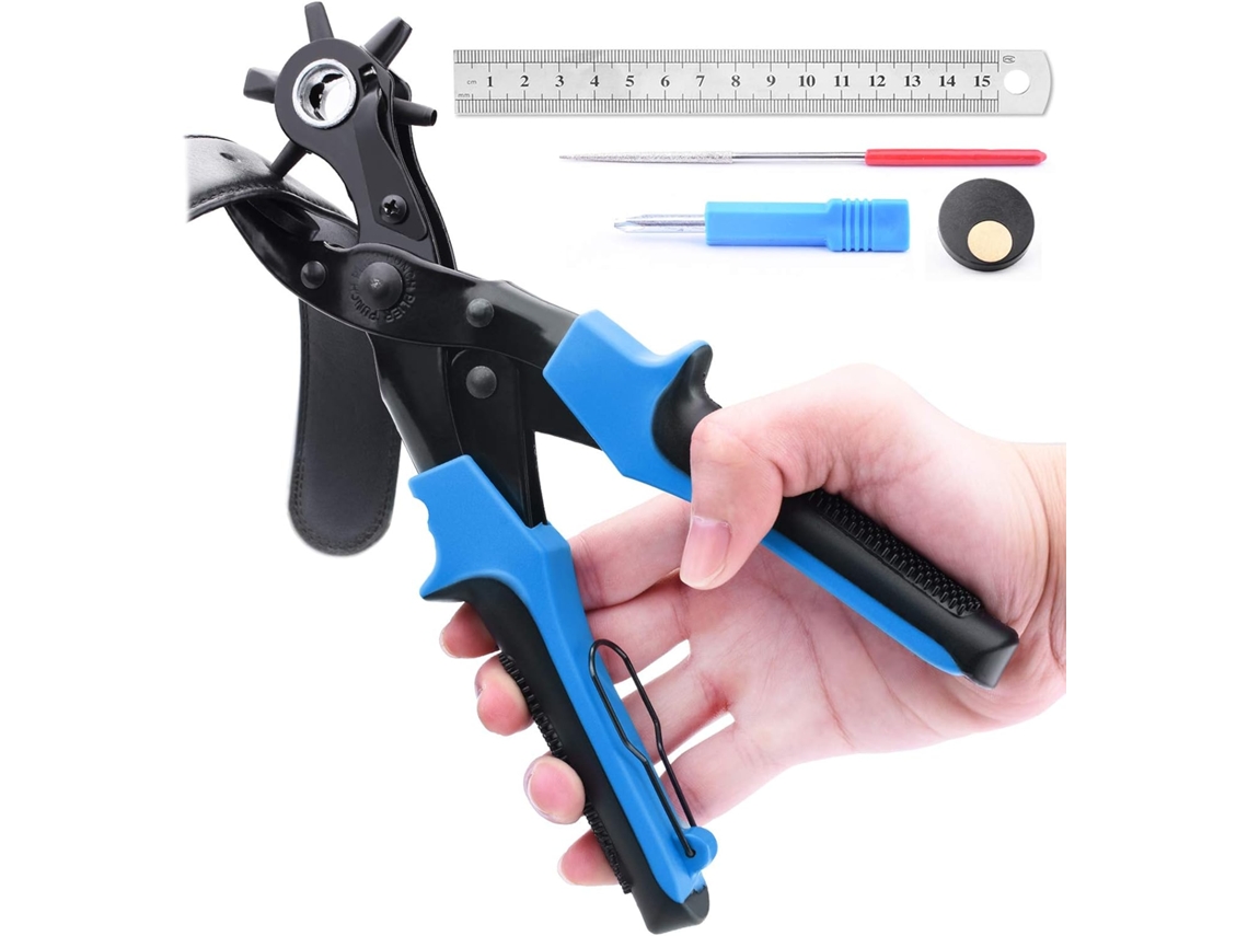 VYLARA Eleve O Nível Do Seu Artesanato Furador De Couro De Alta Qualidade Com Alças Ergonômicas E Mecanismo De Alavanca Dupla, Perfeito Para Cintos, Pulseir