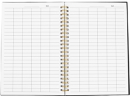 Zerodeko Carnet De Notes Ligné Pages Blanches Com Couverture Pp Noire Para Gerenciamento De Estoque
