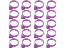 2026 20 Peças de Fecho de Silicone Roxo para Sacos de Confeitaria Reutilizáveis para Decorar Bolos