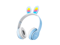 Auscultadores Bluetooth AGTRUM P47R Over Ear Azul Claro