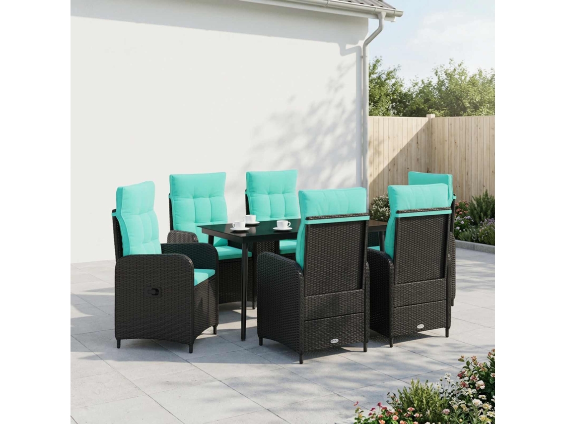 Vidaxl Conjunto De Mesa De Sofá 7 Unid.
