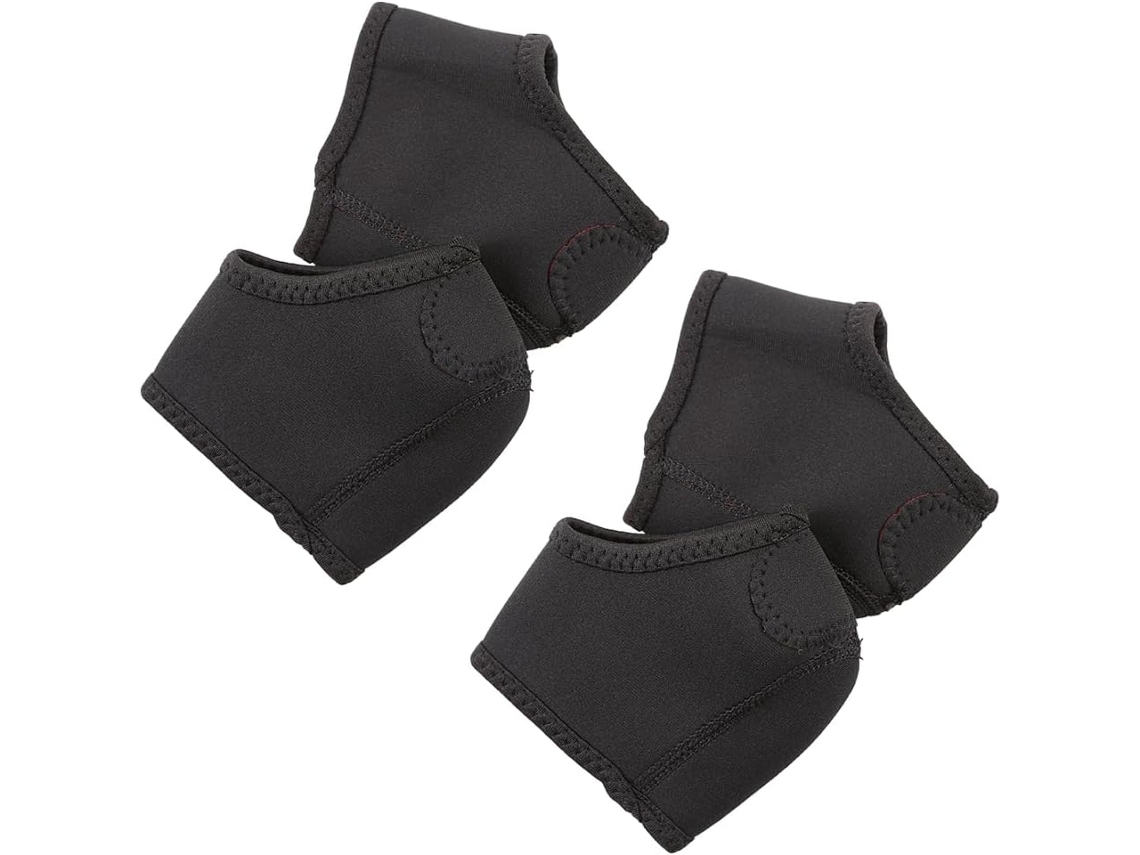 Callaron 2-pares De Calcanheiras Em Tecido E Sbr, Protetor De Calcanhar Com Costura Resistente, Absorve Impactos E Reduz