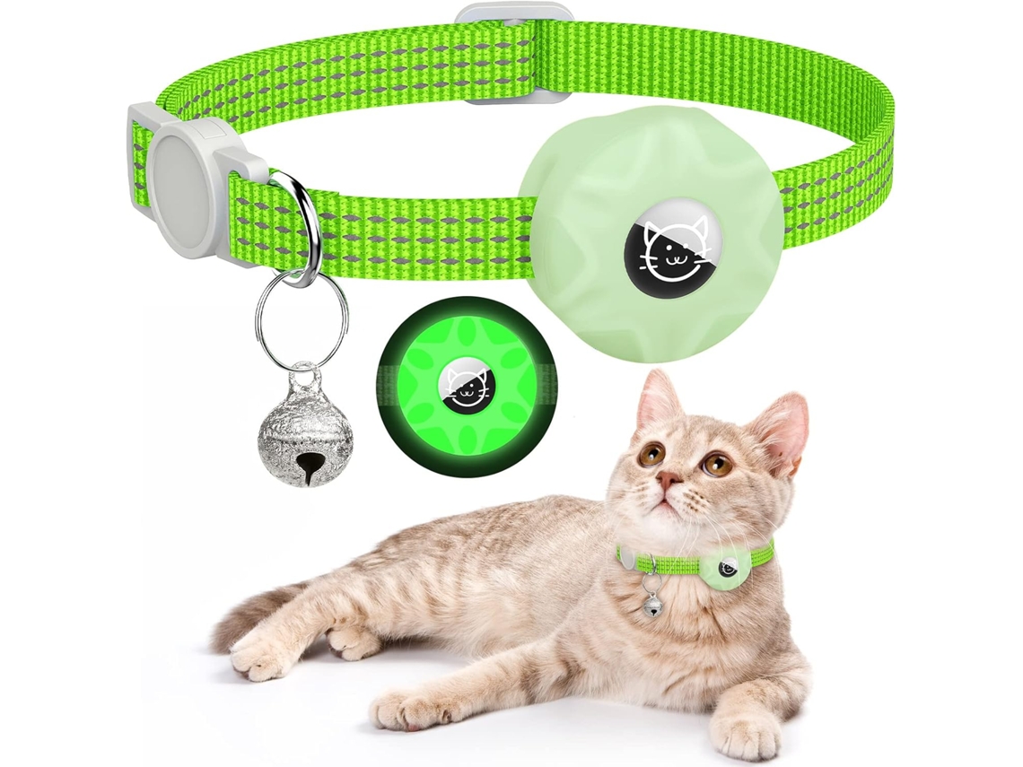 Coleira Rastreador Bluetooth para Gatos, com Gps e Função de Segurança, Leve e Refletora AQUAFORGE