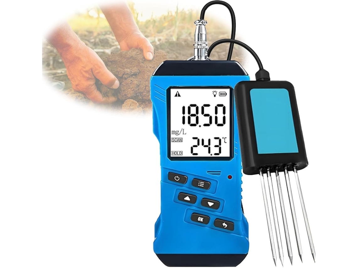 Medidor Portátil De Oxigênio Dissolvido, Testador Solo 7em 1 Para Ph, Npk, Ce, Temperatura, Umidade E Cuidados