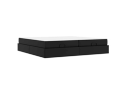 Conjunto 2 Cama Moderna Vidaxl Preto Pvc (200 X 200 Cm)