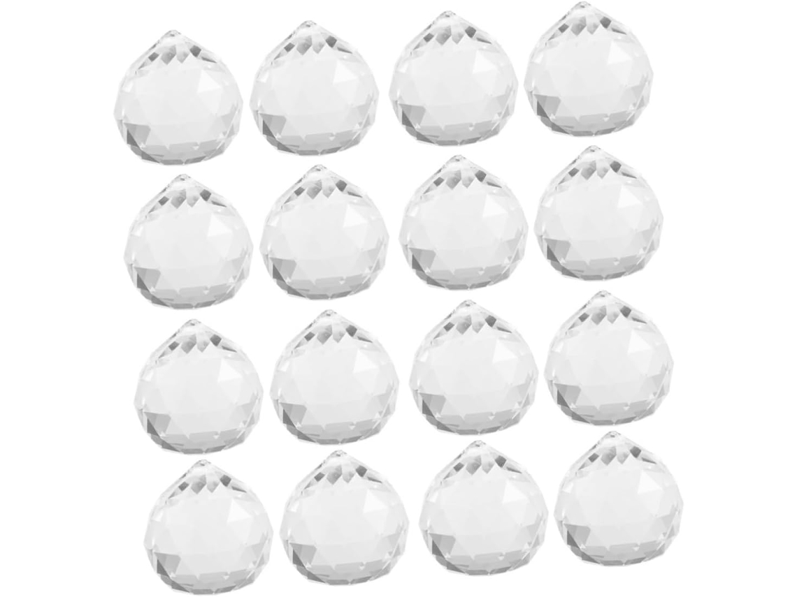 Conjunto de 12 Pingentes de Vidro Transparente para Lustres, Decorações Suspensas para Casamentos e Decoração de Parede. SFUSHOS