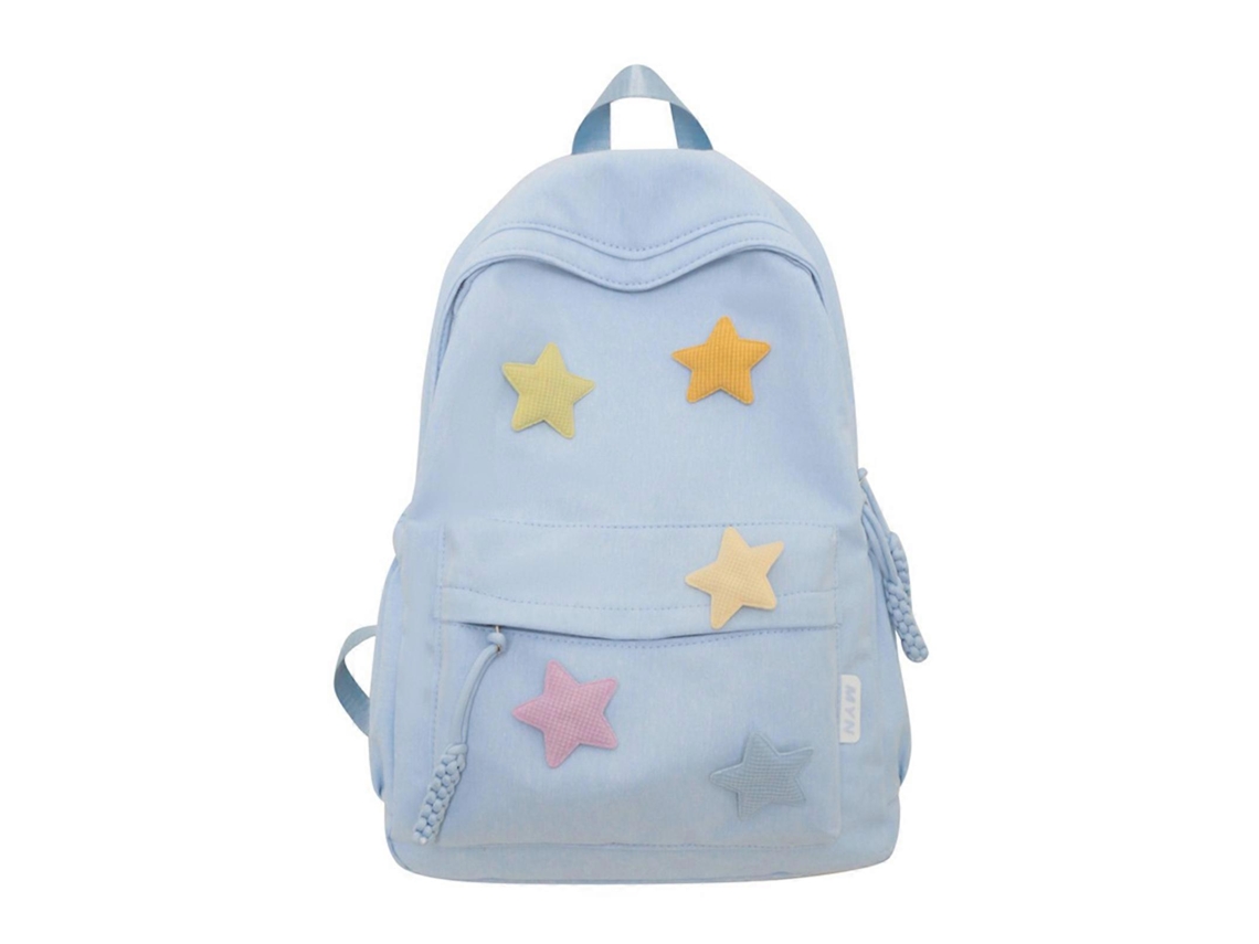 Mochila Escolar Star Estilosa, Prática E Versátil, Com Grande Capacidade, Perfeita Para A Escola E Atividades Ao Ar Livre. Azul.