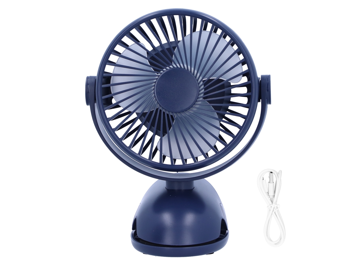 Clip Fan (silencioso, Vento Super Forte) Recarregável Com Três Lâminas Usb Mini 4 Velocidades Ajustáveis Com Bateria Interna Ventilador De Mesa Clip