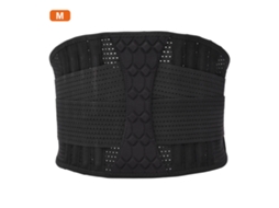 Cinto De Suporte Lombar De Nylon Preto Respirável Para Alívio De Dores Esportivas Slowmoose