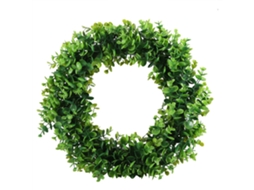 Coroa de Folhas Verdes 40cm para Porta, Parede, Janela, Casamento, Festa com MARCA