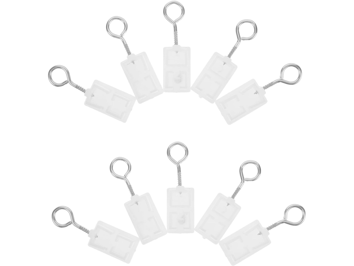 Ipetboom 50 Unidades De Tampas Extremidade Para Trilho Cortina Em Plástico Branco, Com Estrutura De Encaixe, Superfície