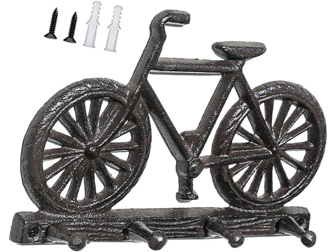 Gancho De Ferro Com Inspiração Vintage E Ilustrações Motocicletas, Ideal Armazenamento Na Parede Ou A Entrada Da