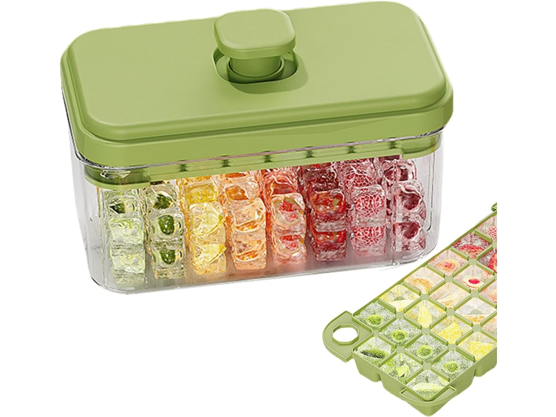 Forma De Gelo Com Molde, Pressione Para Formar Cubos, Grande Capacidade.