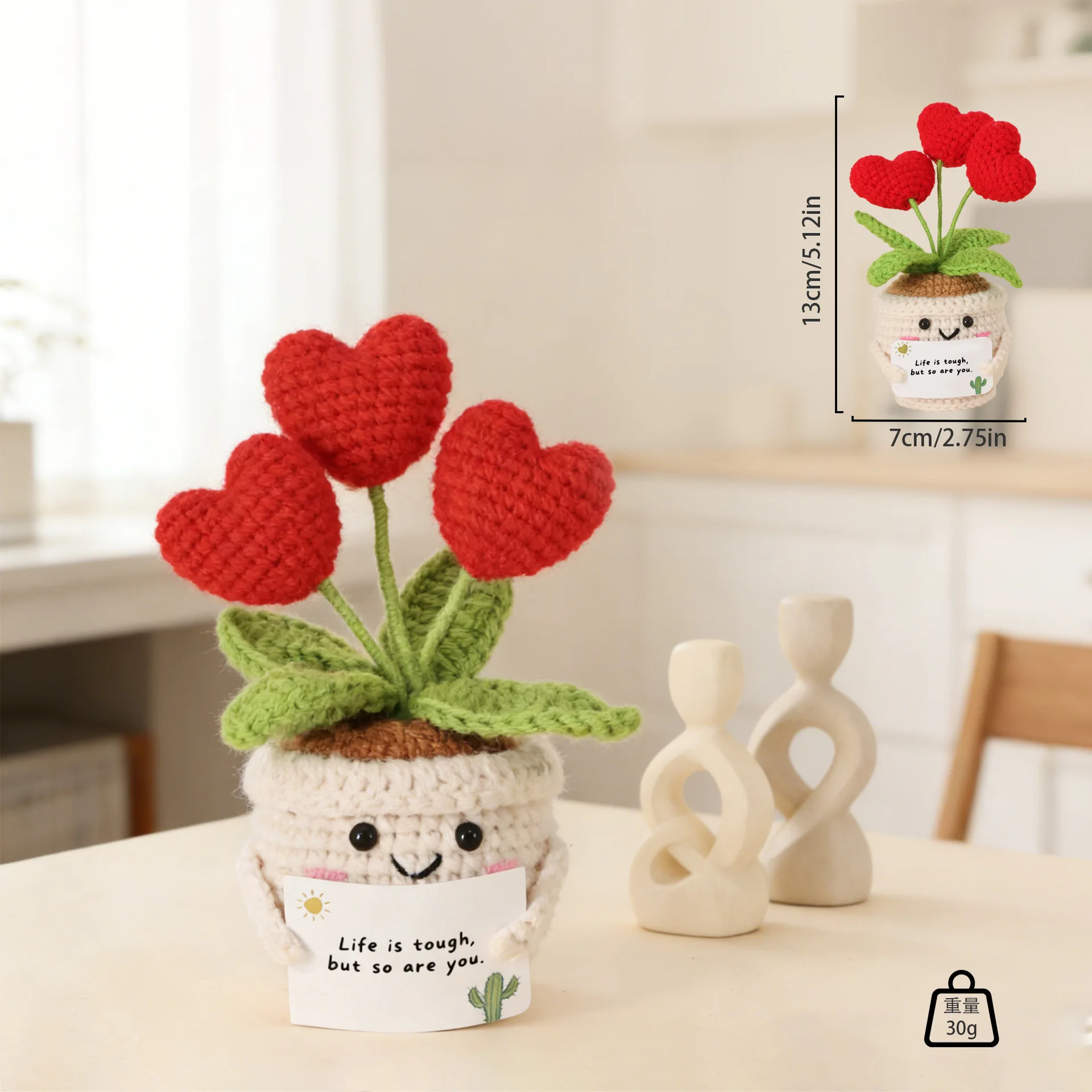 Novo Vaso De Tulipas De Crochê, Feito À Mão, Plantas De Crochê