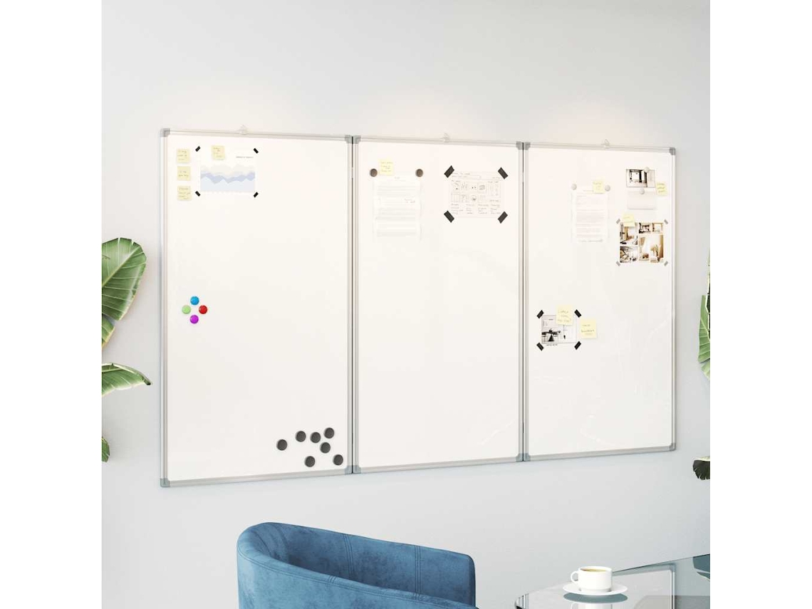 Vidaxl Quadro Branco Magnético Dobrável 120x100x1,7 Cm Alumínio