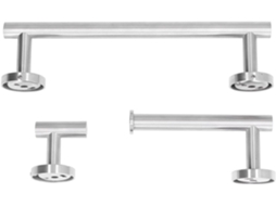 Conjunto De Suporte Para Toalhas Em Aço Inoxidável, Prateleira Para Toalhas De Banheiro Com Bordas Mais Suaves, Barra De