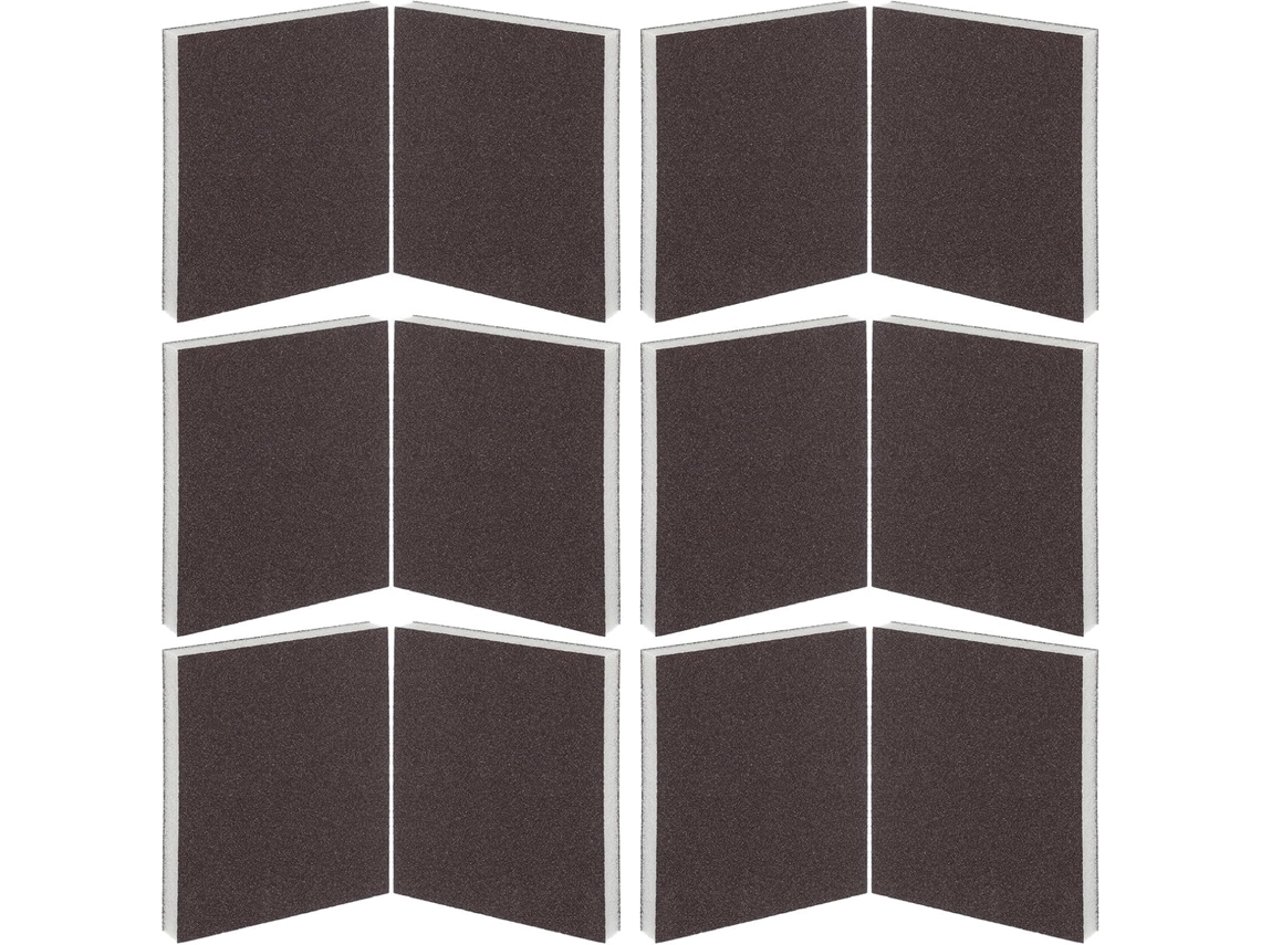 20 Esponjas De Lixa Marrons, Design Ergonômico E Dupla Face, Esponja
